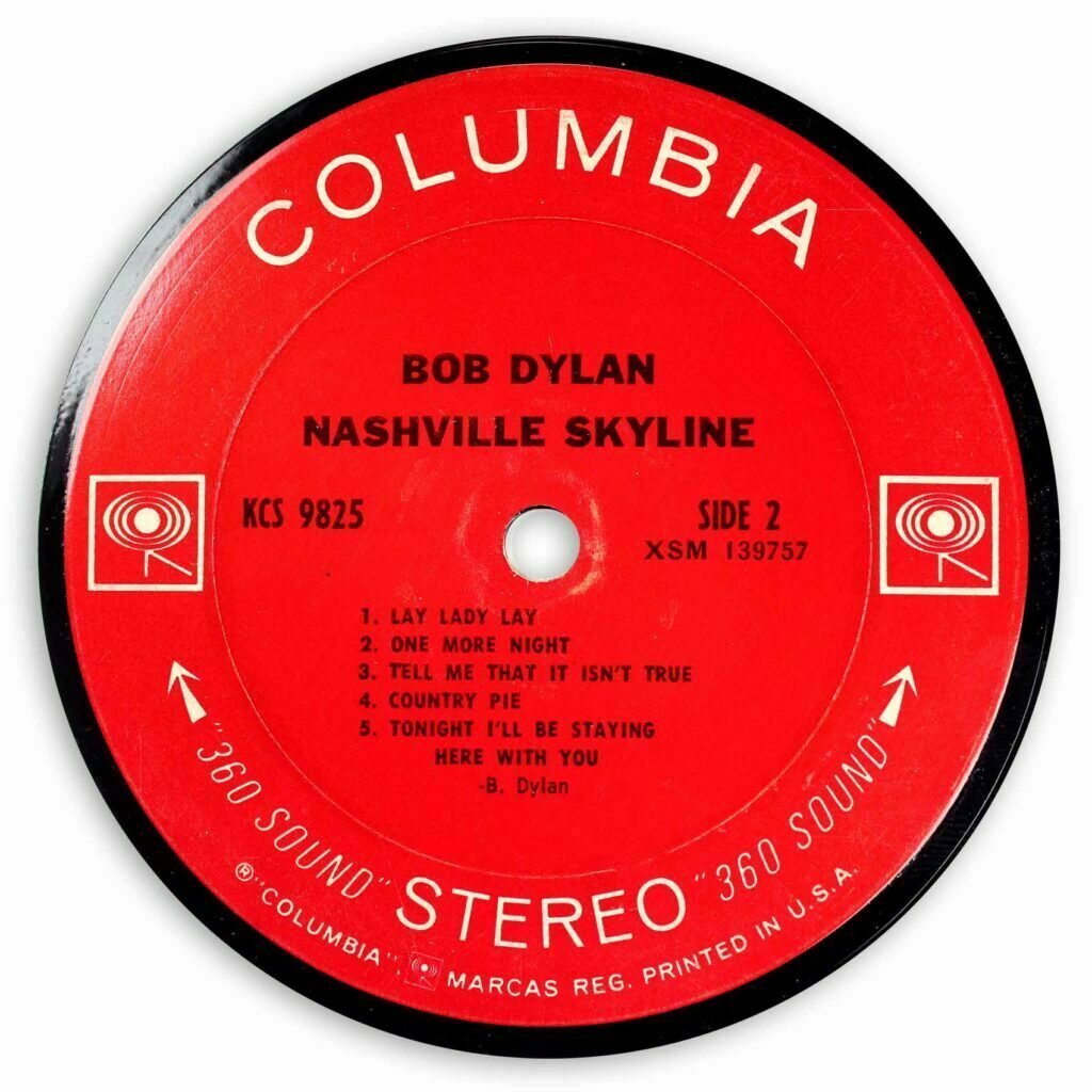 Vinyl Record Label Coaster | Bob Dylan - Nashville Skyline