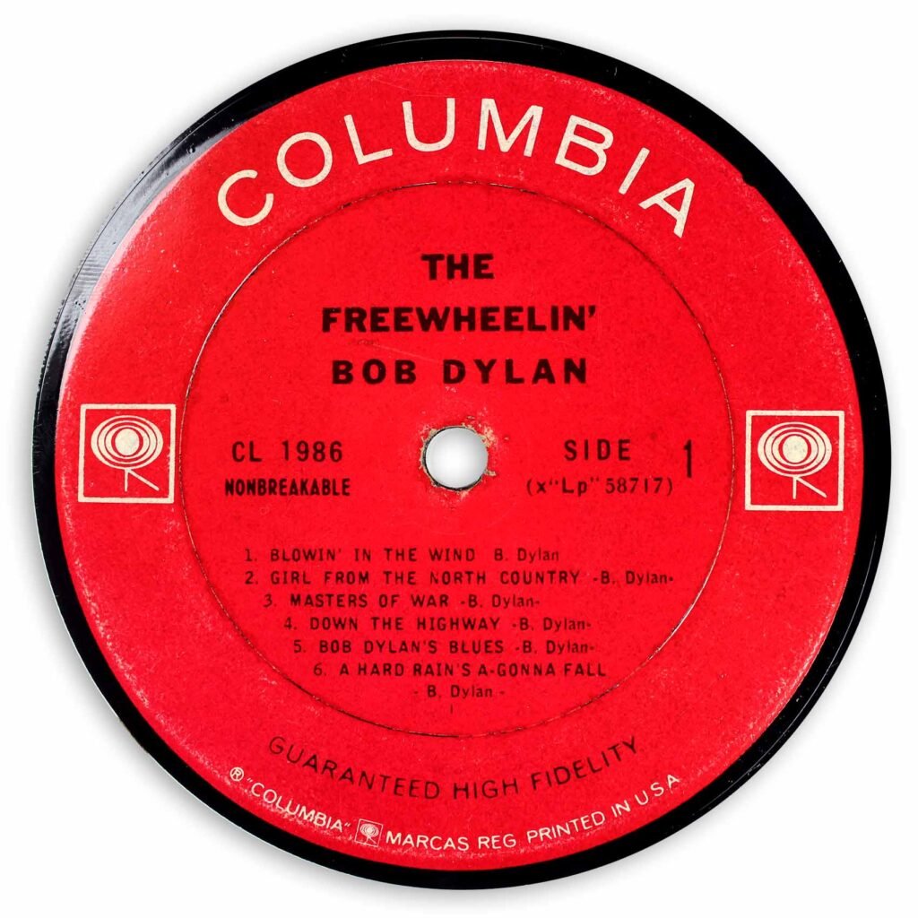 Vinyl Record Label Coaster | Bob Dylan - Freewheelin'
