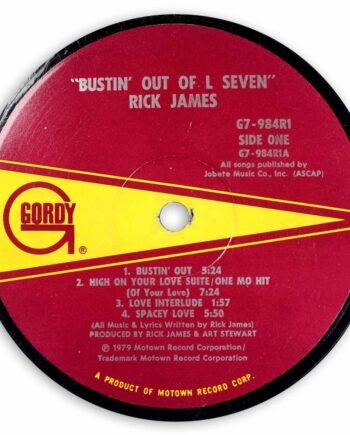 Vinyl Record Label Coaster | Rick James - Bustin' Out Of L Seven