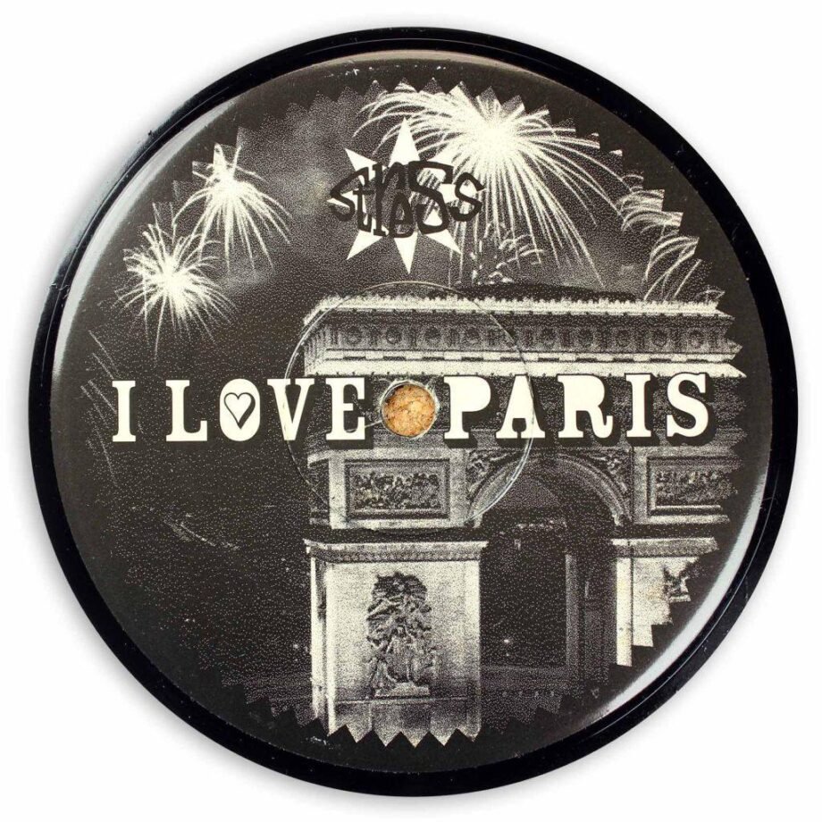 Vinyl Record Label Coaster | I Love Paris