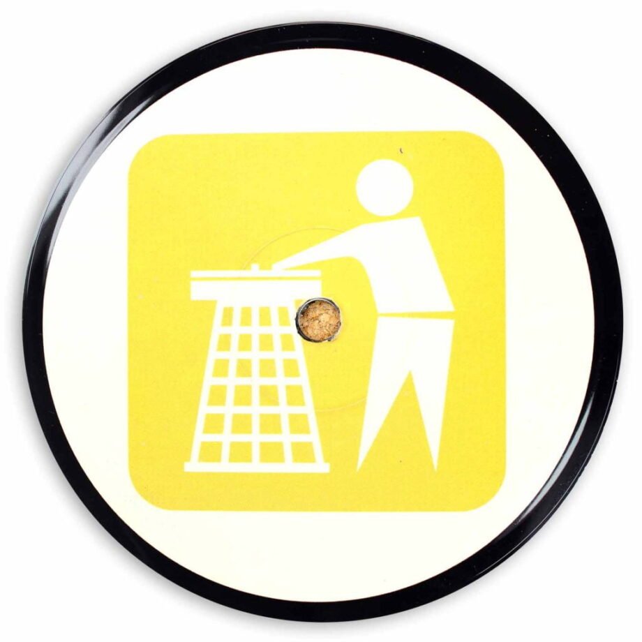 Vinyl Record Label Coaster | Tidy Trax - Rounded Rec Round Square (Orange)