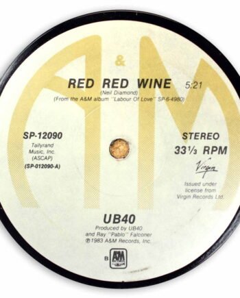 Vinyl Record Label Coaster | UB40 - Red Red Wine