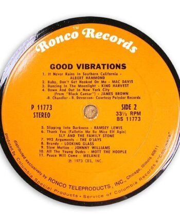 Vinyl Record Label Coaster | Good Vibrations