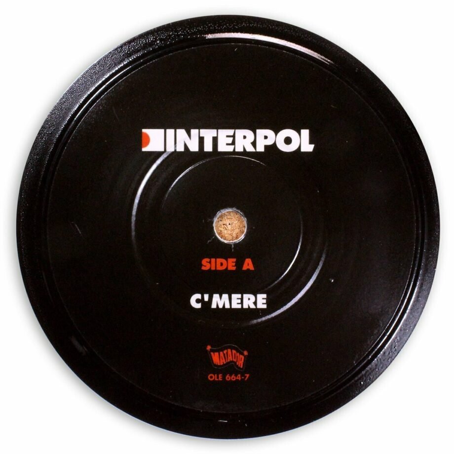 Vinyl Record Label Coaster | Interpol - C'mere