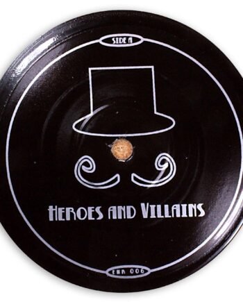 Vinyl Record Label Coaster | Heroes and Villains