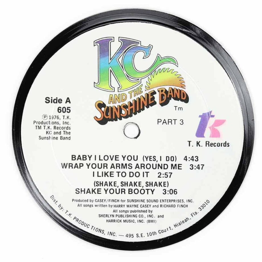 Vinyl Record Label Coaster | KC and the Sunshine Band