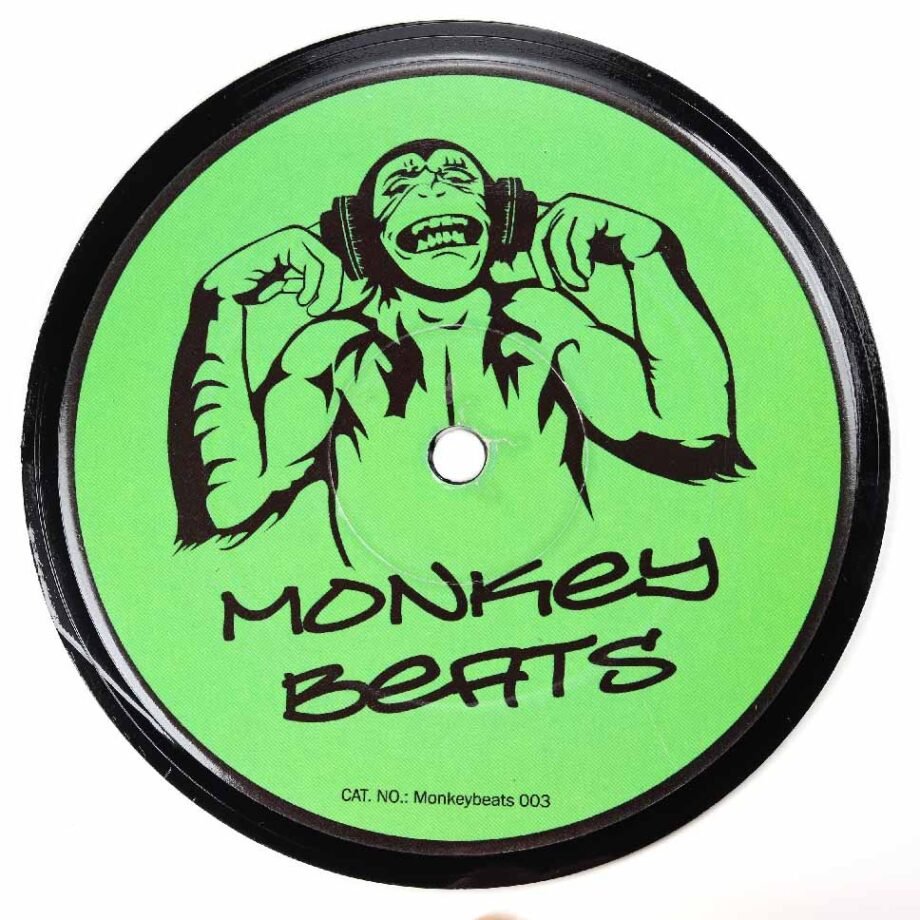 Vinyl Record Label Coaster | Monkey Beats