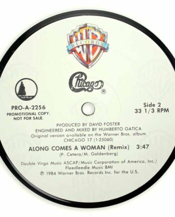 Vinyl Record Label Coaster | Chicago - Along Comes a Woman (Remix)
