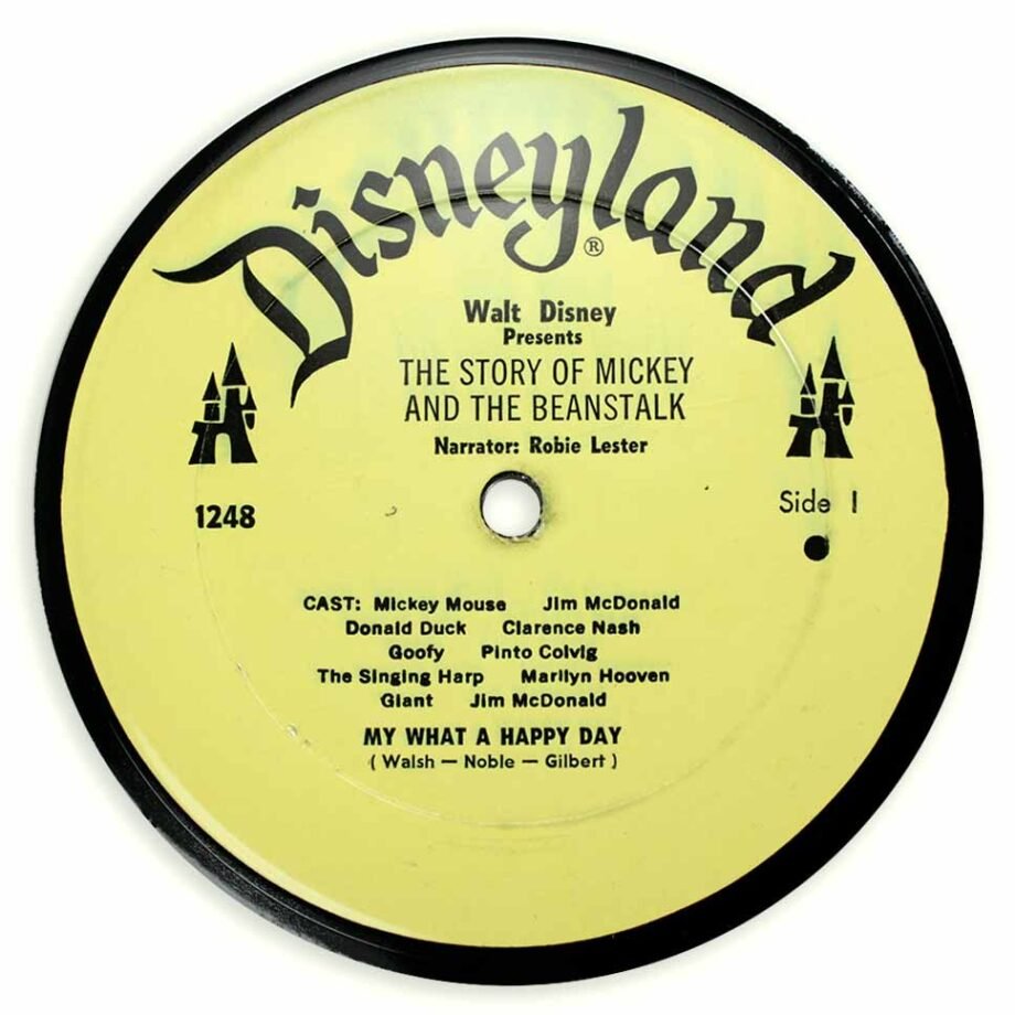 Vinyl Record Label Coaster | Disneyland - Mickey and the Beanstalk