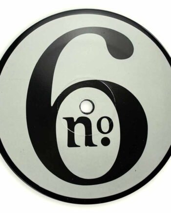 Vinyl Record Label Coaster | No. 6  (Black)