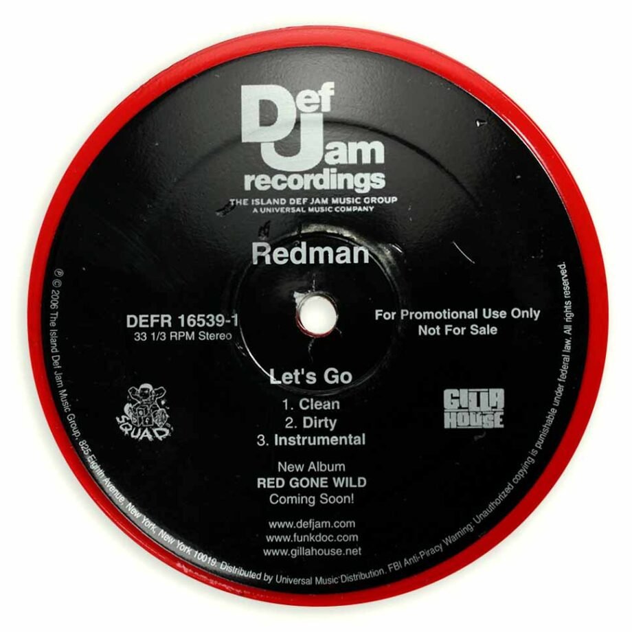 Vinyl Record Label Coaster | Redman - Let's Go