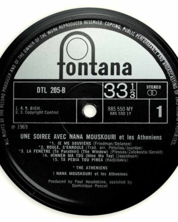 Vinyl Record Label Coaster | An Evening With Nana